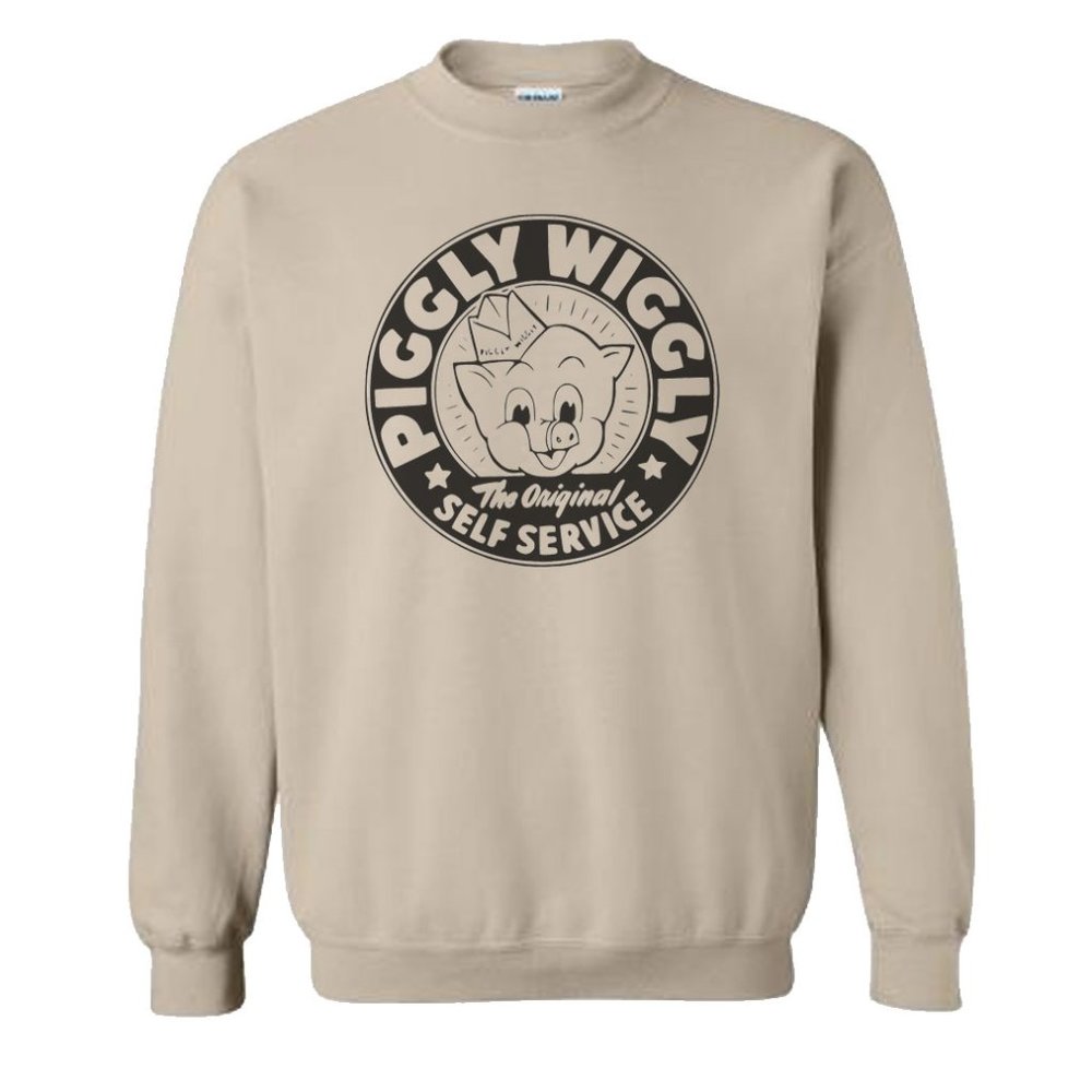 Piggly Wiggly Sweatshirt Vintage Nostalgic Sign Sweater Funny Pig Shirt Retro